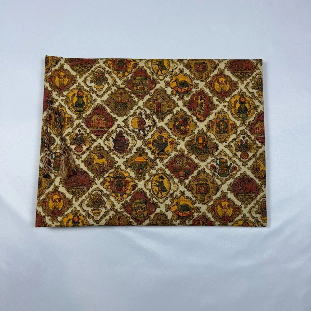 Decorative Fabric‎ Covered Scrapbook Photo Album Blank Pages